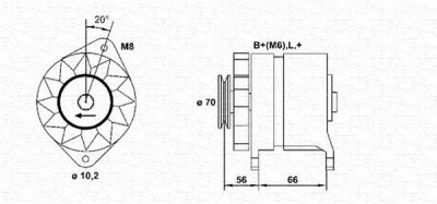 MAGNETI MARELLI 943356948010 -  Генератор